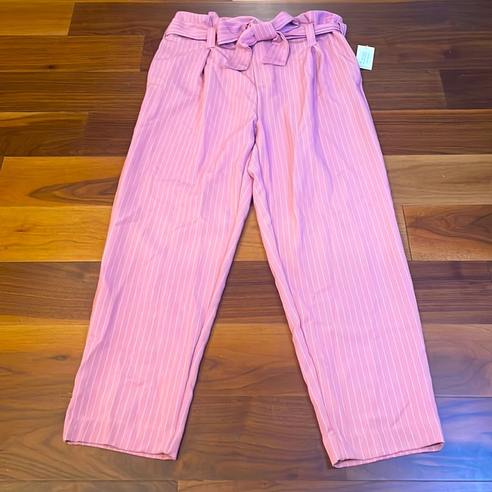 Crescent Drive high waisted belted plant - mauve XL